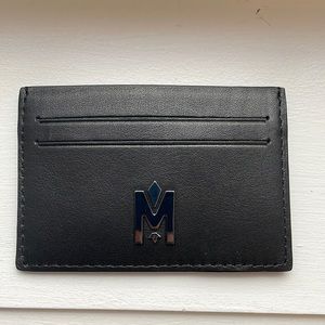 Mackage black leather card holder wallet